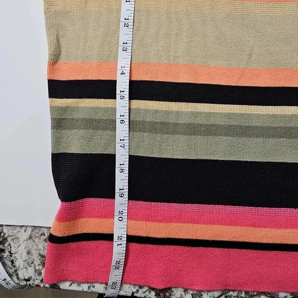 Vintage David Brooks Striped Cardigan - Pink, Black, Orange, Green, Cream - Picture 7 of 7